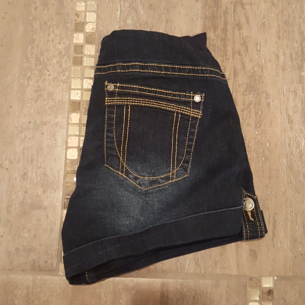 Maternity jean shorts